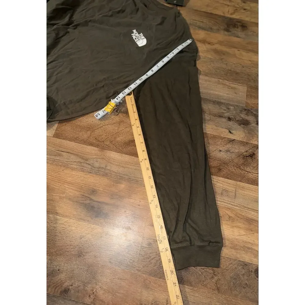 The north face men’s New long sleeve green t shirts